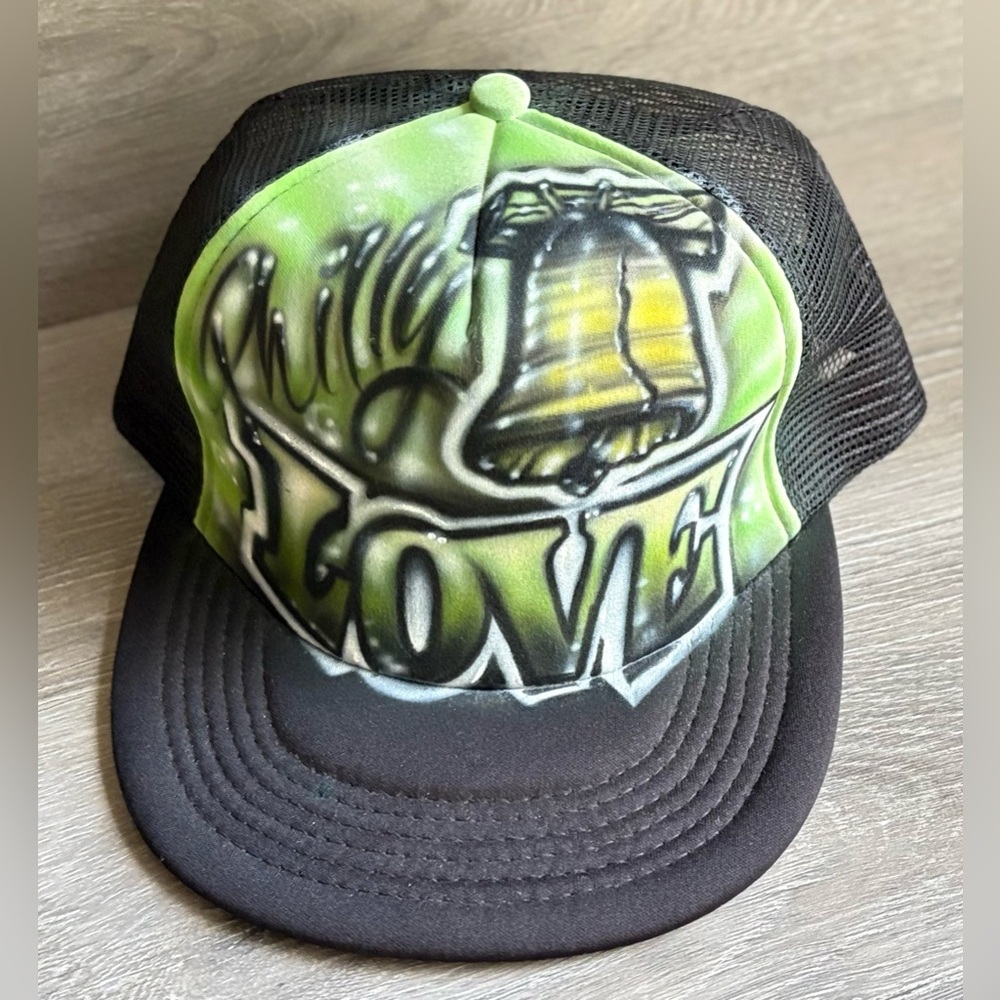 Philly Love Liberty Bell Custom Airbrushed Trucker Hat Cap Brand New